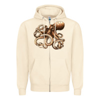 Sandshell octopus Zipper Hoodie - LillyAllenDesigns