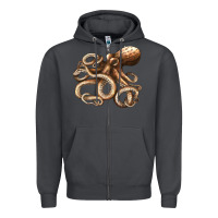 Smoke octopus Zipper Hoodie - LillyAllenDesigns