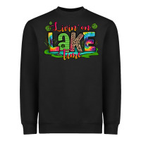 Black living on lake time Heavyweight Sweatshirt - Zillion Design Studio
