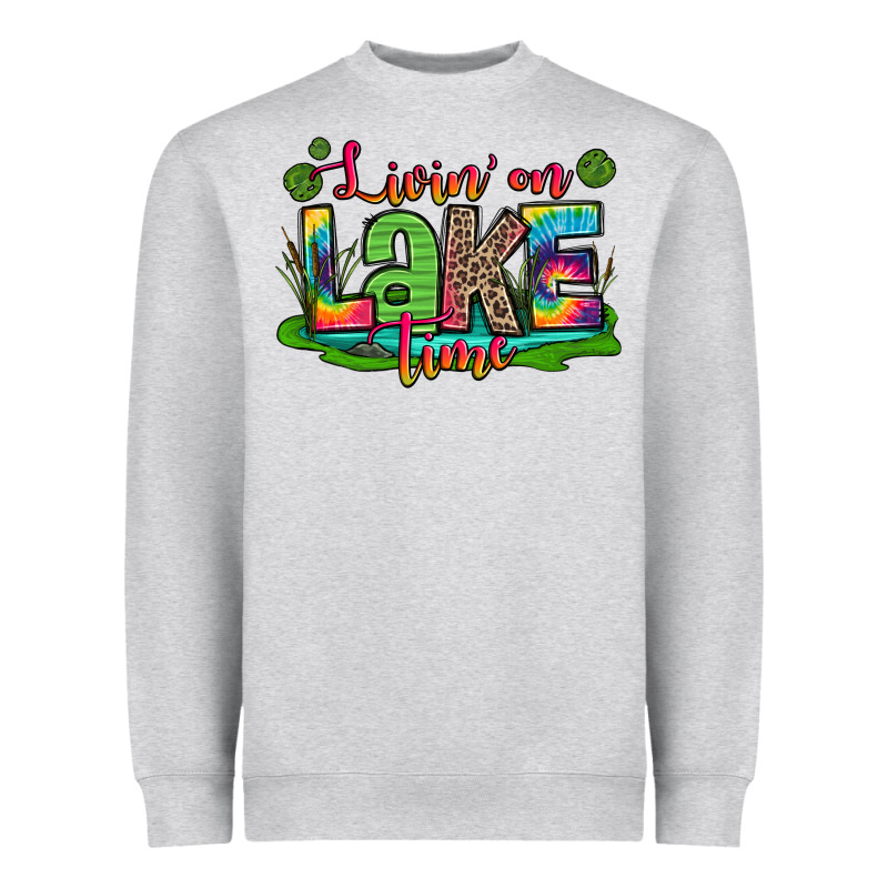 Living On Lake Time Heavyweight Sweatshirt by Zillion Design Studio | Teevron