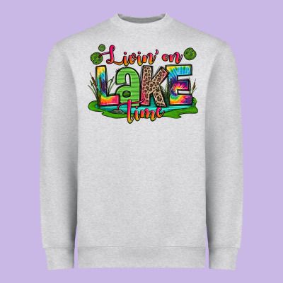 Living On Lake Time Heavyweight Sweatshirt Designed By Zillion Design Studio