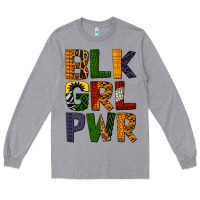 Heather Grey black girl power Long Sleeve Tee - BundleAndBundleShop