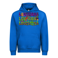 Cobalt Louisiana Mardi Gras Urban Hoodie - NancyCooperArtShop
