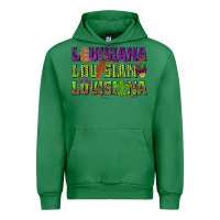 Emerald Louisiana Mardi Gras Urban Hoodie - NancyCooperArtShop