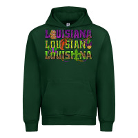 Forest Green Louisiana Mardi Gras Urban Hoodie - NancyCooperArtShop