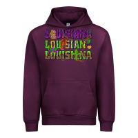 Mauve Wine Louisiana Mardi Gras Urban Hoodie - NancyCooperArtShop