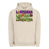 Pigment French Oak Louisiana Mardi Gras Urban Hoodie - NancyCooperArtShop