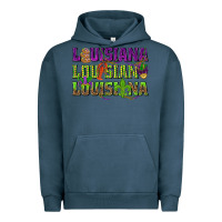 Pigment Midnight Navy Louisiana Mardi Gras Urban Hoodie - NancyCooperArtShop