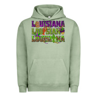 Pigment Oil Green Louisiana Mardi Gras Urban Hoodie - NancyCooperArtShop