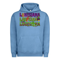 Pigment Pebble Blue Louisiana Mardi Gras Urban Hoodie - NancyCooperArtShop