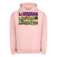 Pigment Salmon Louisiana Mardi Gras Urban Hoodie - NancyCooperArtShop