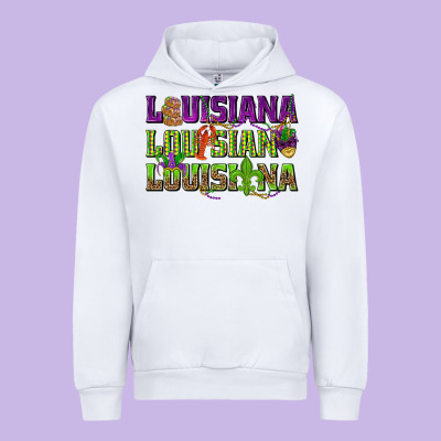 Louisiana Mardi Gras Urban Hoodie Designed By Nancycooperartshop