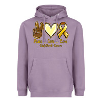 Lavender Peace love cure Bone Cancer Heavyweight Hoodie - NancyCooperArtShop