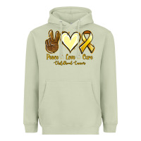Matcha Peace love cure Bone Cancer Heavyweight Hoodie - NancyCooperArtShop