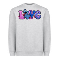 Heather Grey love stitch Heavyweight Sweatshirt - Zillion Design Studio