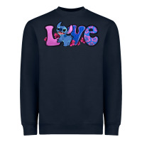Navy love stitch Heavyweight Sweatshirt - Zillion Design Studio