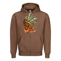 Chestnut Coral Reef Zipper Hoodie - LillyAllenDesigns