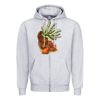 Heather Grey Coral Reef Zipper Hoodie - LillyAllenDesigns