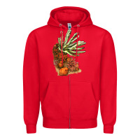 Red Coral Reef Zipper Hoodie - LillyAllenDesigns