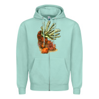 Seafoam Coral Reef Zipper Hoodie - LillyAllenDesigns