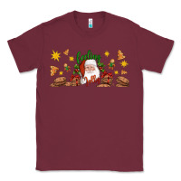 Burgundy Christmas feeling jolly santa Classic Tee - Artiststas