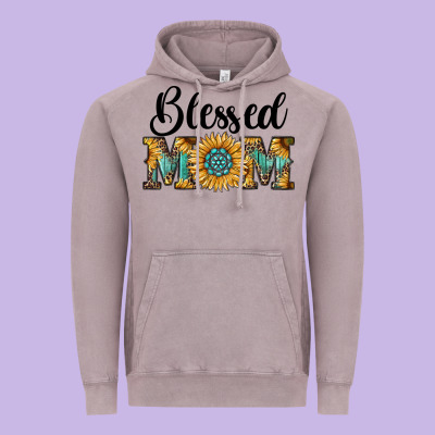 Blessed Mom Vintage Hoodie Designed By Ranaportraitstore