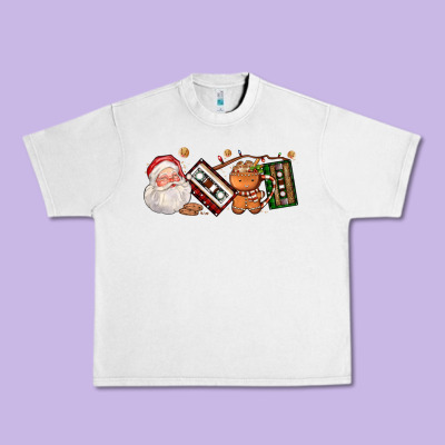 Coffee Cup Santa Cassette Cookie Urban Heavy Tee Designed By Fadigitalartstudio