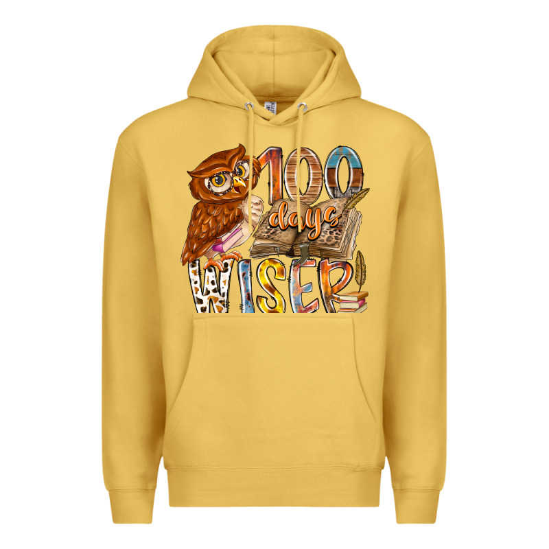 100 Days Wiser Premium Hoodie by RacoonDesign | Teevron