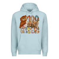 Blue Mist 100 days wiser Premium Hoodie - RacoonDesign