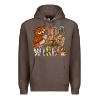 Coffee 100 days wiser Premium Hoodie - RacoonDesign