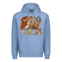 Colony Blue 100 days wiser Premium Hoodie - RacoonDesign