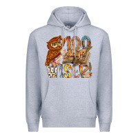 Heather Grey 100 days wiser Premium Hoodie - RacoonDesign