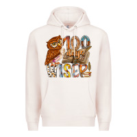 Pale Pink 100 days wiser Premium Hoodie - RacoonDesign
