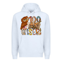 White 100 days wiser Premium Hoodie - RacoonDesign