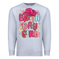 Heather Grey birthday girl Premium Sweatshirt - MaliasSmallBusiness