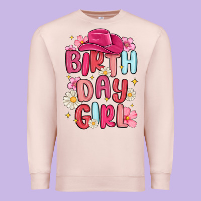 Birthday Girl Premium Sweatshirt Designed By Maliassmallbusiness