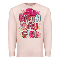 Pale Pink birthday girl Premium Sweatshirt - MaliasSmallBusiness