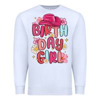 White birthday girl Premium Sweatshirt - MaliasSmallBusiness