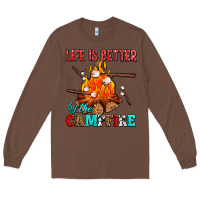 Chestnut life is better by the campfire with marshmallows Long Sleeve Tee - AdoDesignShop