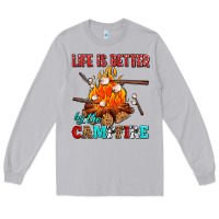 Moon Dust life is better by the campfire with marshmallows Long Sleeve Tee - AdoDesignShop