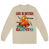 Mushroom life is better by the campfire with marshmallows Long Sleeve Tee - AdoDesignShop