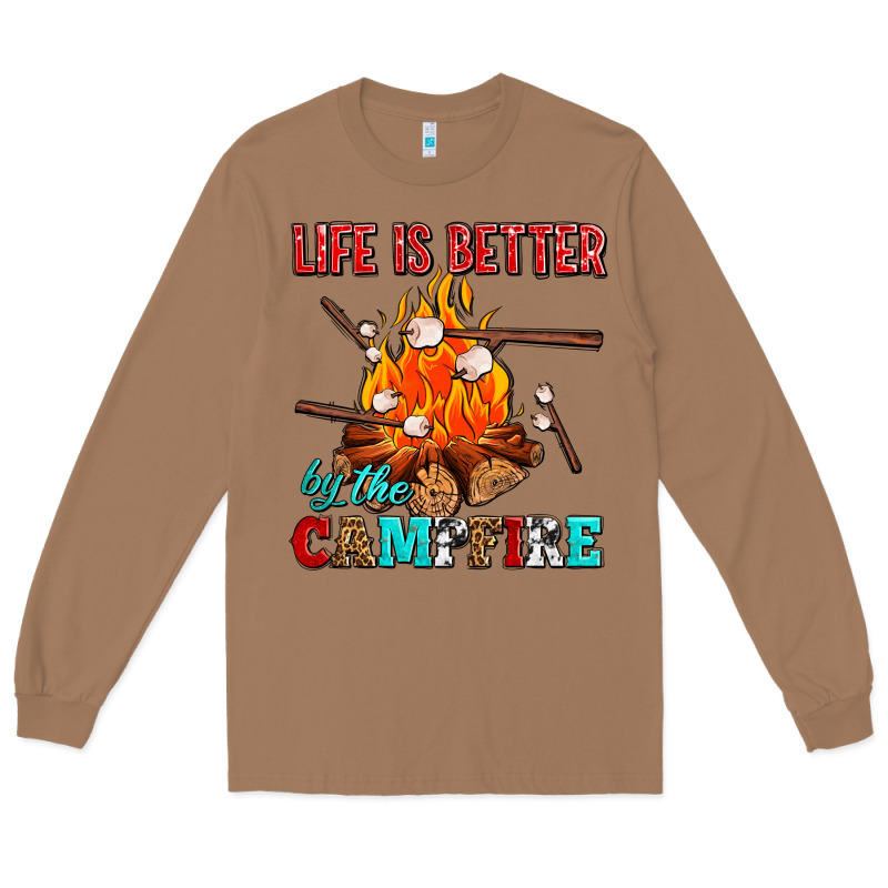 Life Is Better By The Campfire With Marshmallows Long Sleeve Tee by AdoDesignShop | Teevron