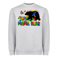 Heather Grey mama bear autism Heavyweight Sweatshirt - Zillion Design Studio