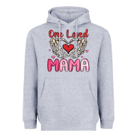 Heather Grey one loved mama Heavyweight Hoodie - MaliasSmallBusiness