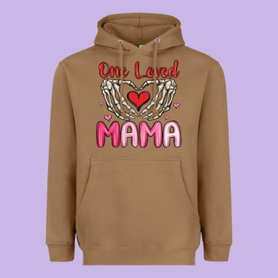 One Loved Mama Heavyweight Hoodie Designed By Maliassmallbusiness