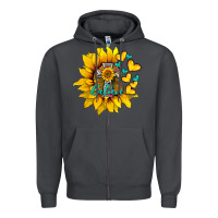 Smoke western sunflower  cross believe Zipper Hoodie - BarkalooDesign