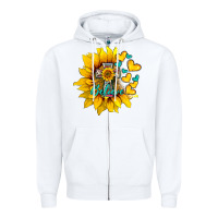 White western sunflower  cross believe Zipper Hoodie - BarkalooDesign
