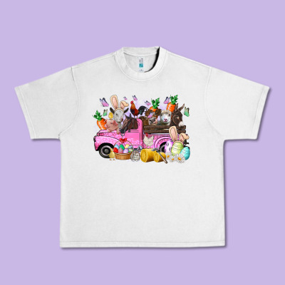 Easter Day Farm Animals Truck Urban Heavy Tee Designed By Racoondesign