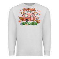 Dove Grey camping is my kitchen Premium Sweatshirt - NancyCooperArtShop