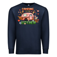 Navy camping is my kitchen Premium Sweatshirt - NancyCooperArtShop
